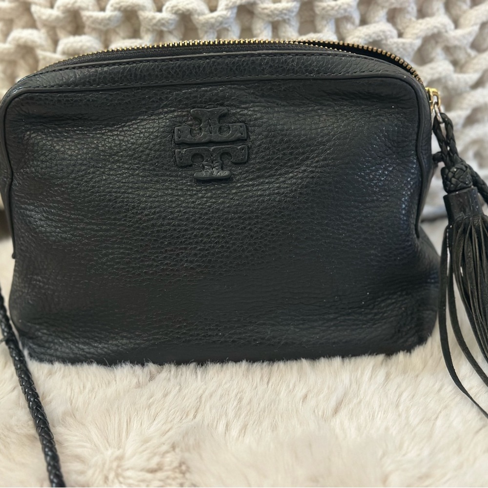 Used Tory Burch Black Leather Crossbody Bag